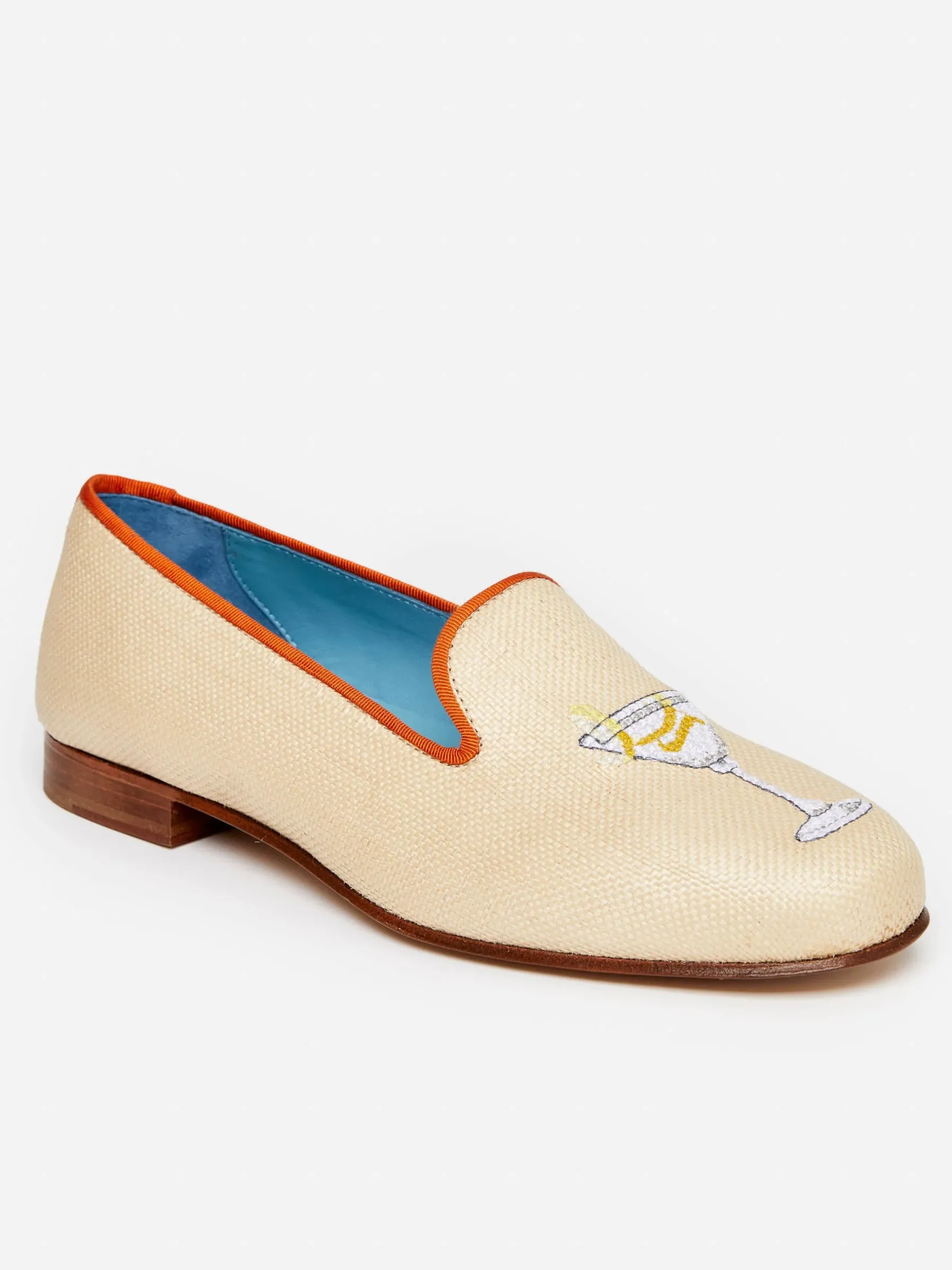 J.McL X Stubbs Wootton Grasscloth Slippers In Martini-J.McLaughlin Best