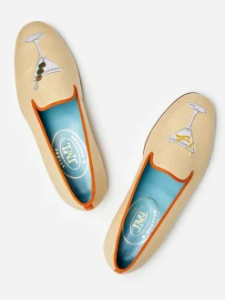 J.McL X Stubbs Wootton Grasscloth Slippers In Martini-J.McLaughlin Best
