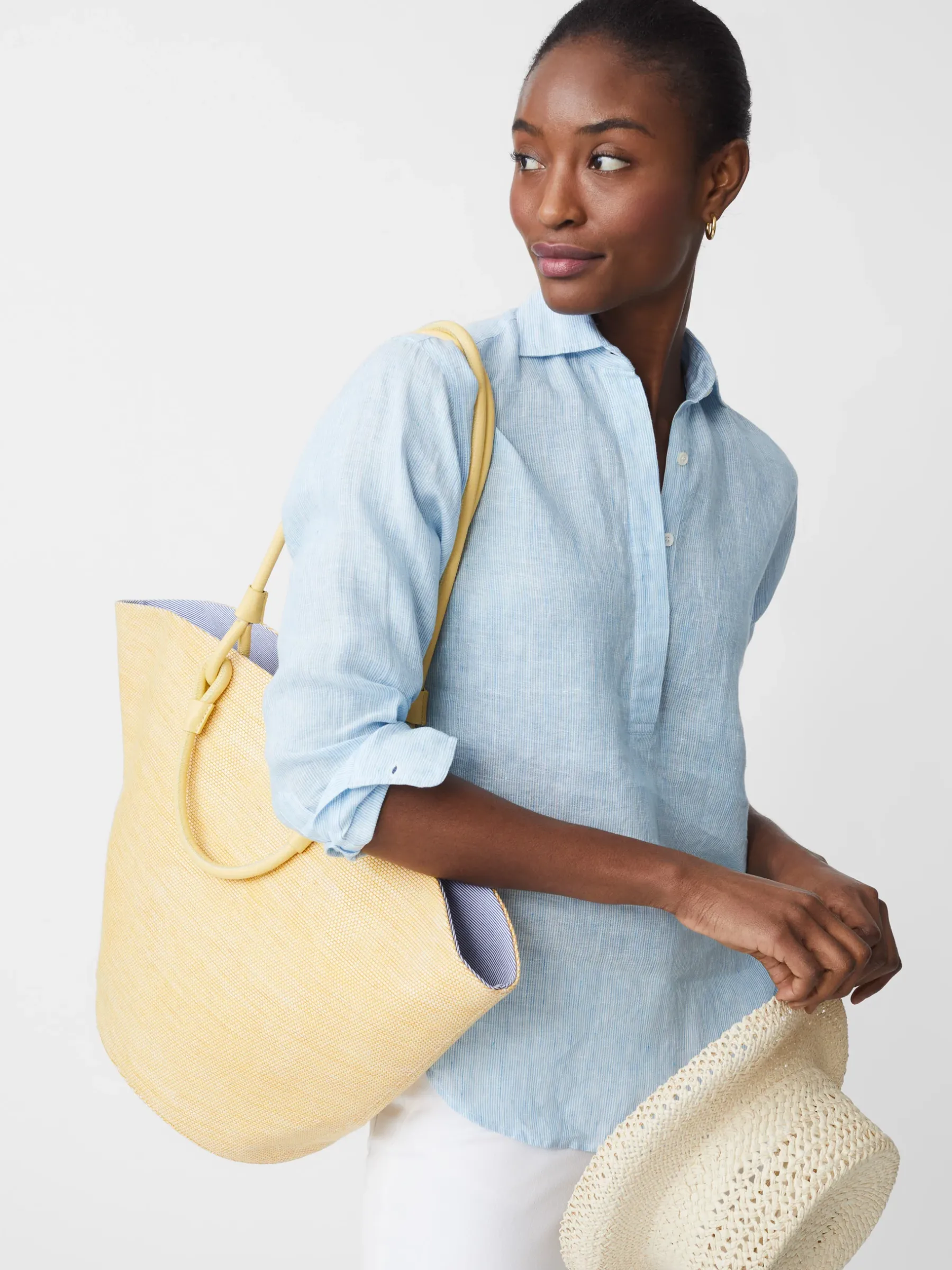 Lena Grasscloth Tote-J.McLaughlin New
