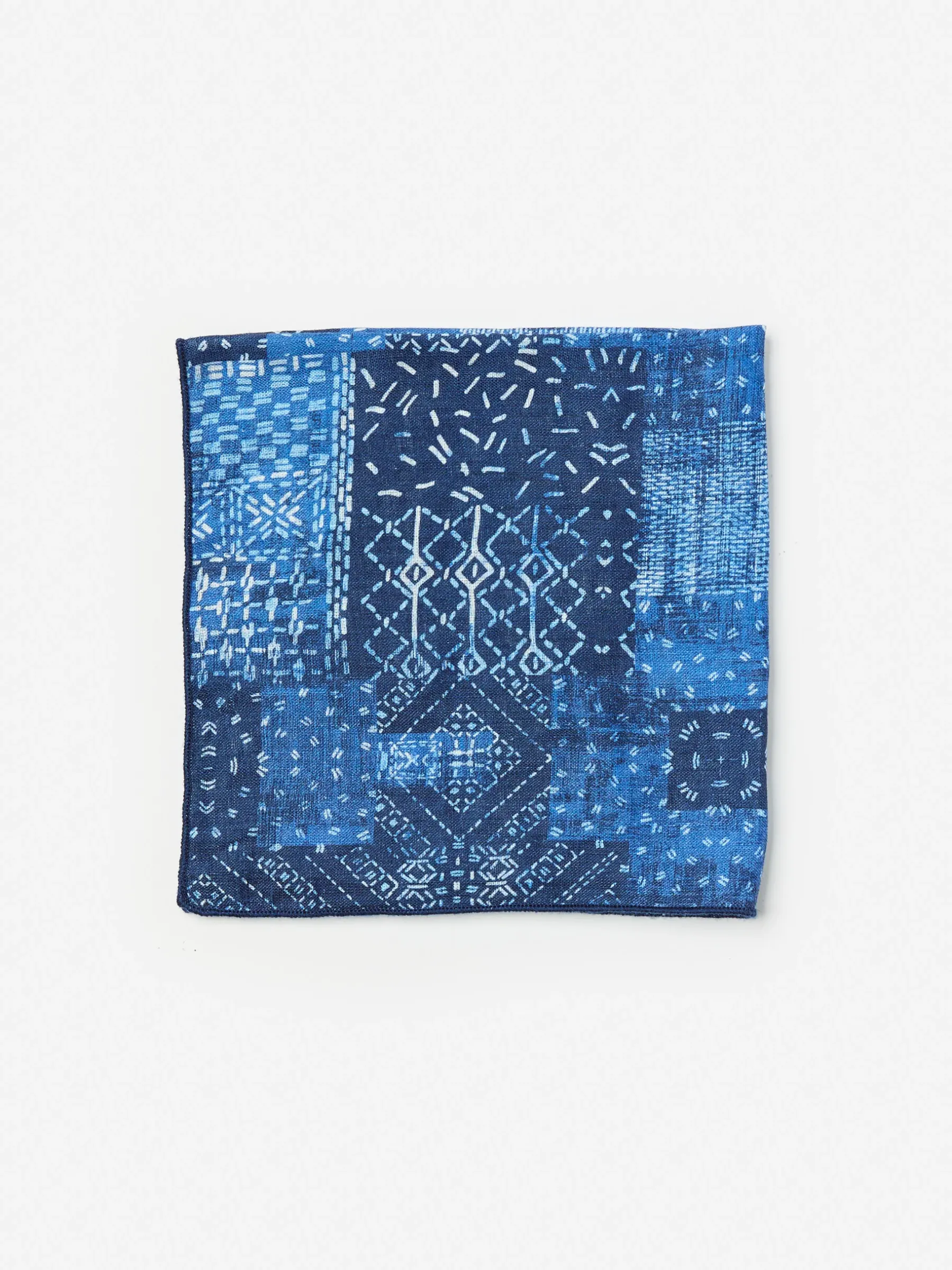 Linen Pocket Square In Diamond Patch-J.McLaughlin Discount