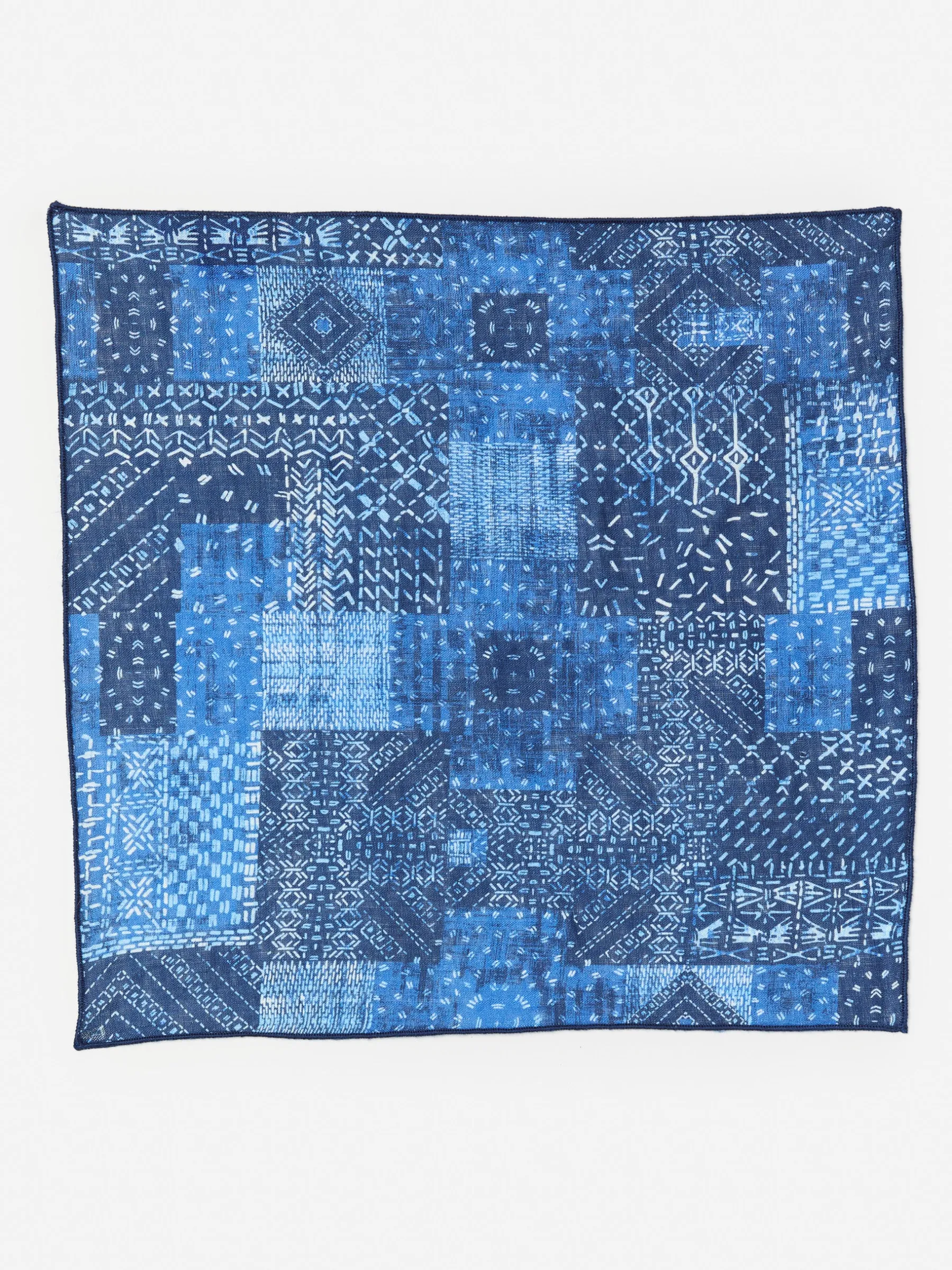 Linen Pocket Square In Diamond Patch-J.McLaughlin Discount