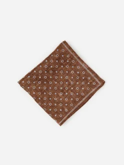 Linen Pocket Square In Floral Dots-J.McLaughlin Sale