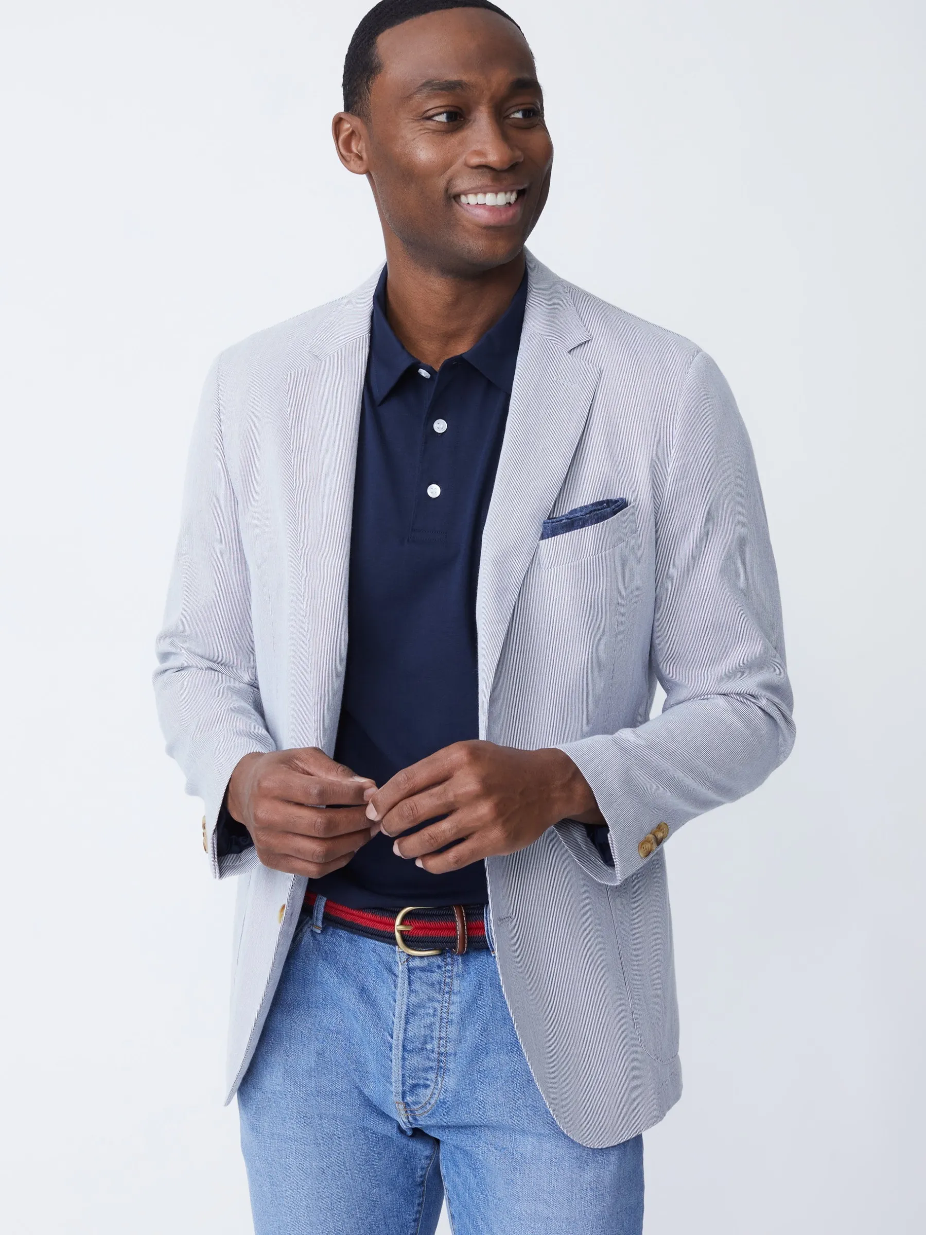 Lisbon Blazer In Pinstripe-J.McLaughlin Fashion