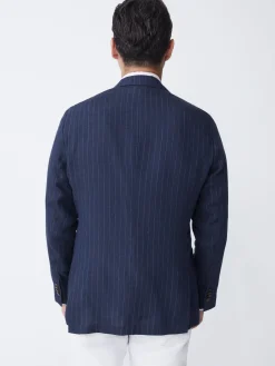 Lisbon Linen Blazer In Pinstripe-J.McLaughlin Hot
