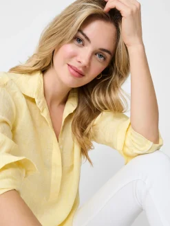 Lula Linen Shirt In Stripe-J.McLaughlin Fashion