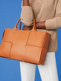 Mega Tessare Woven Leather Handbag-J.McLaughlin Hot