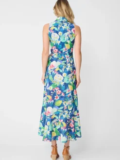 Miramar Linen Dress In Floral Reef-J.McLaughlin Outlet