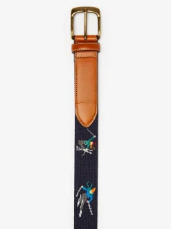 Needlepoint Belt In Skier-J.McLaughlin Online