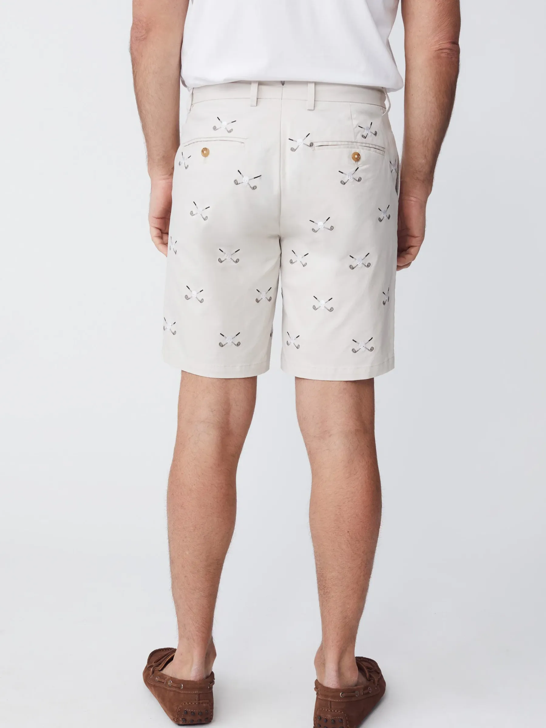 Oliver 9" Embroidered Shorts In Golf Skull-J.McLaughlin Sale