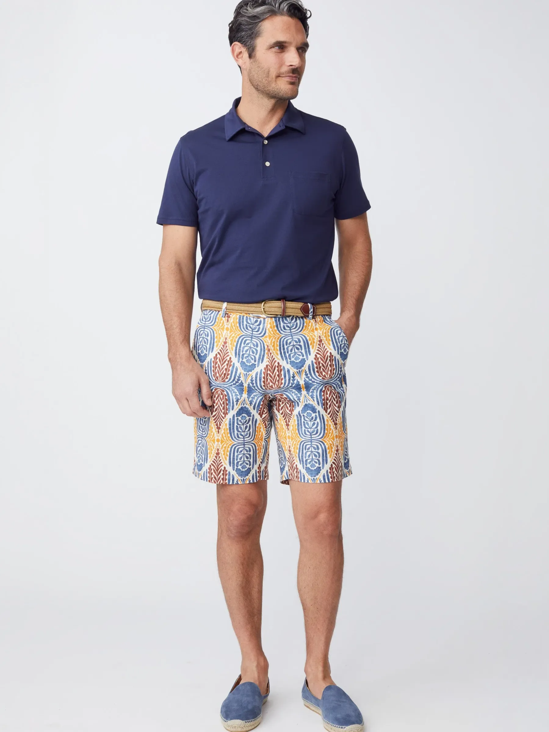 Oliver 9” Italian Twill Short In Mini Carriage House-J.McLaughlin Discount