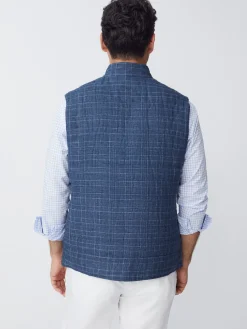 Orson Linen Vest In Glen Plaid-J.McLaughlin New