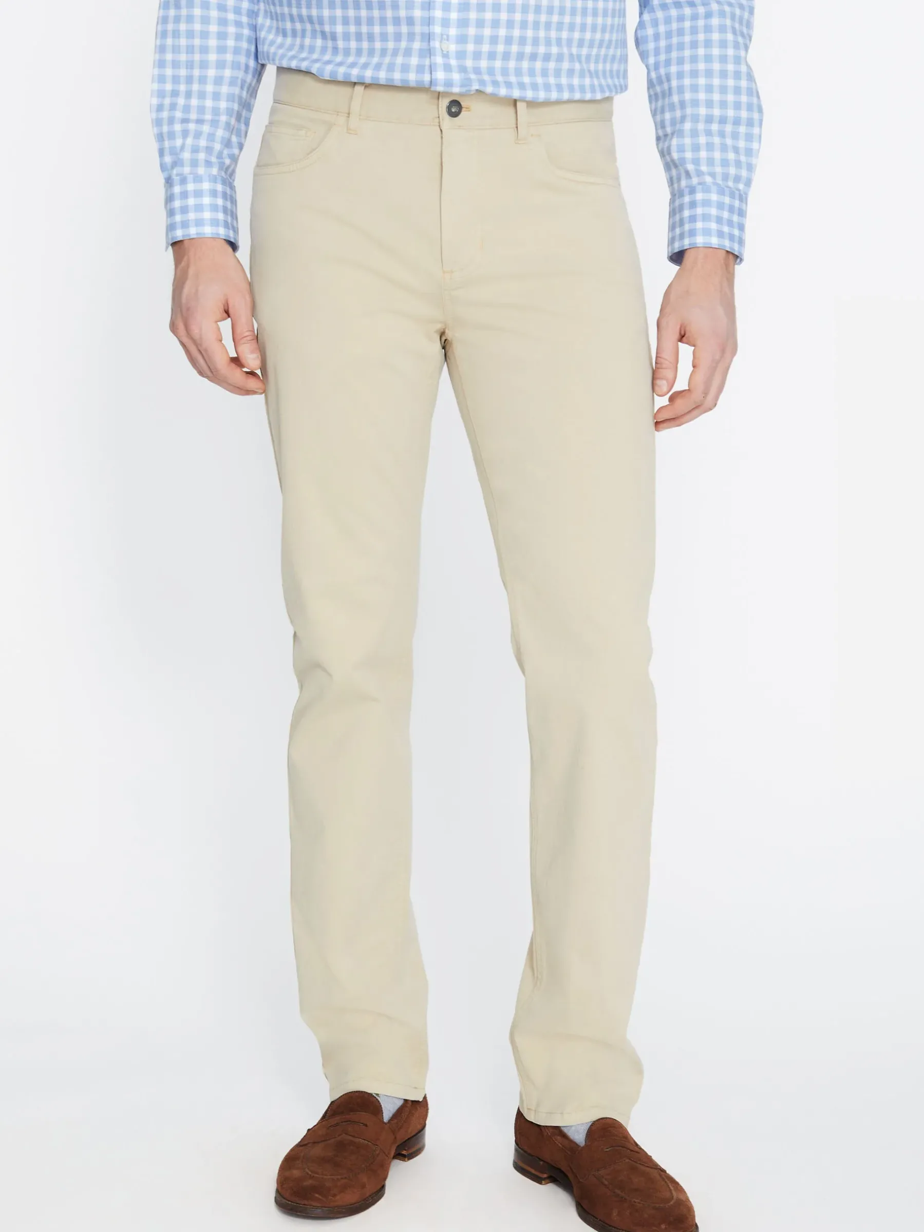Parker 5-Pocket Straight Pants In Stretch Cotton Sateen-J.McLaughlin Fashion