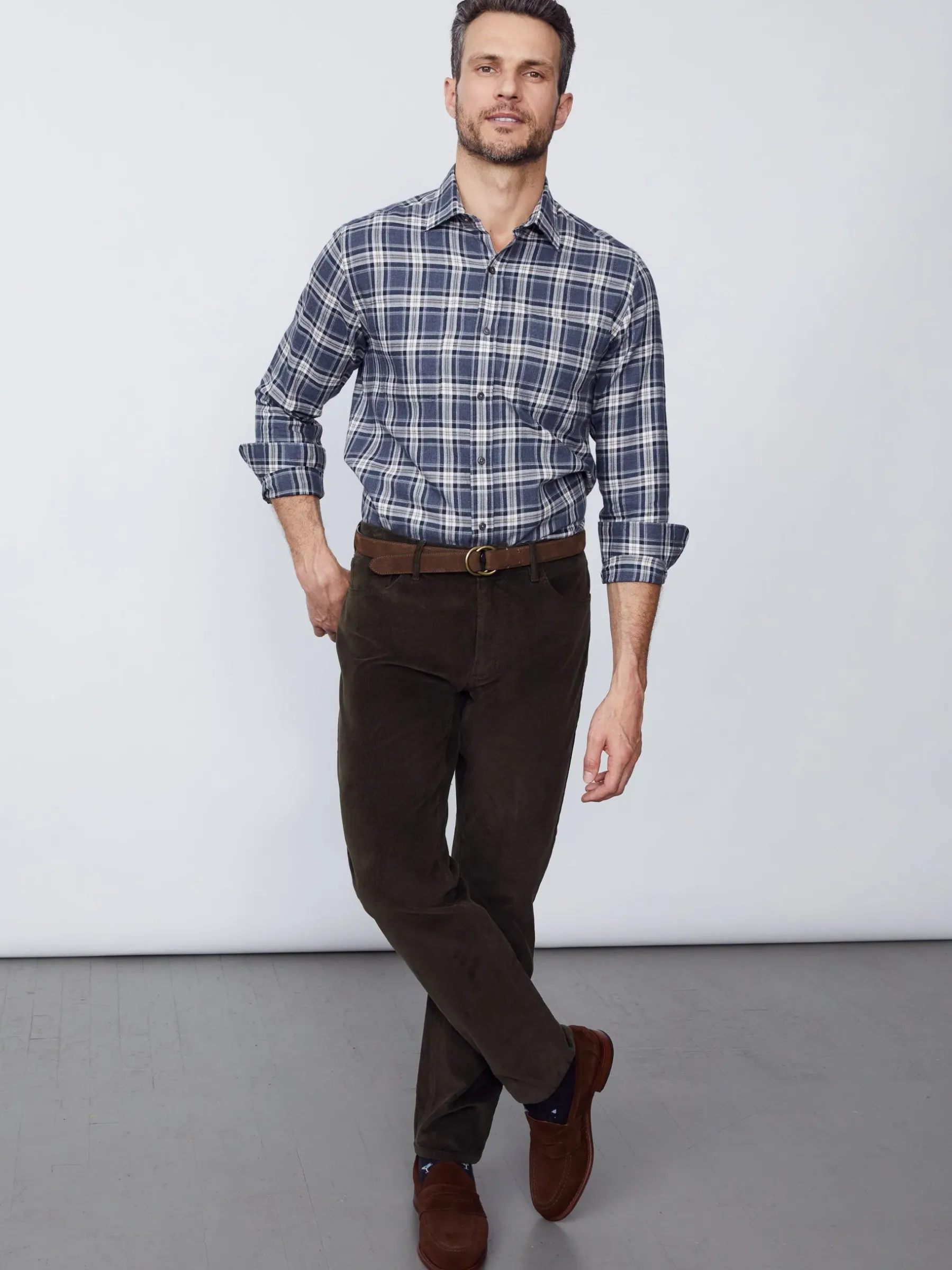 Parker 5-Pocket Straight Pants In Italian Stretch Cord-J.McLaughlin Fashion