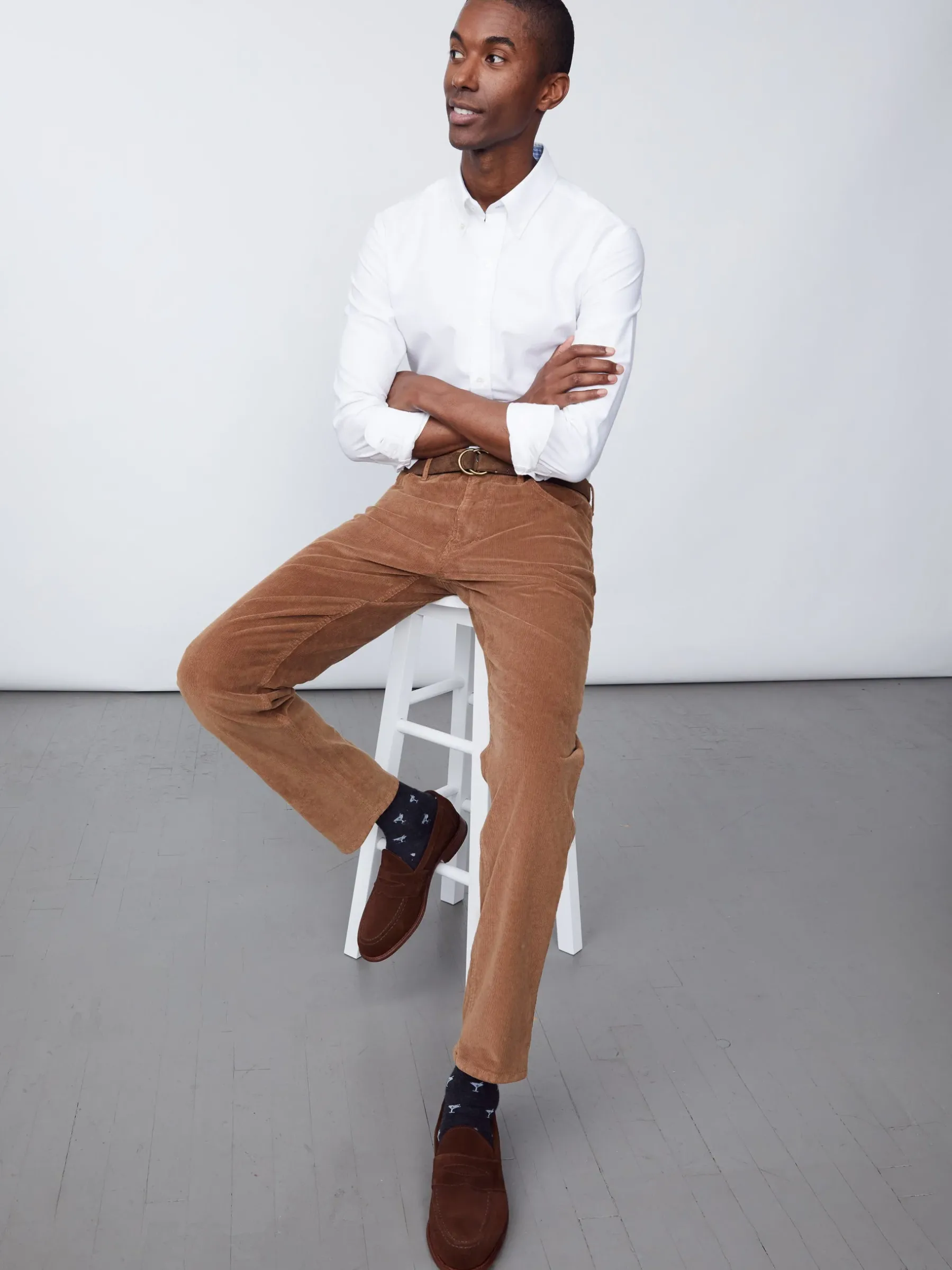 Parker 5-Pocket Straight Pants In Italian Stretch Cord-J.McLaughlin Online