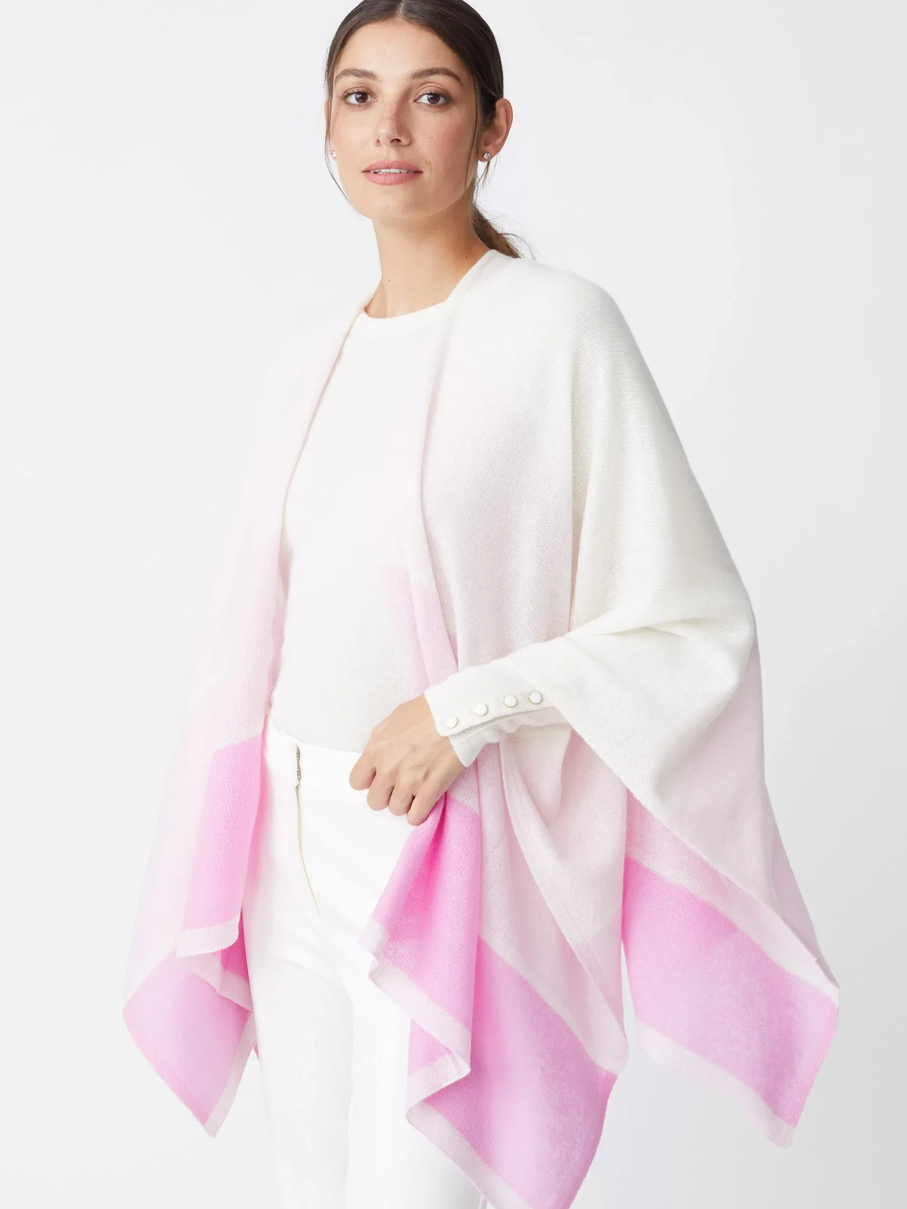 Sadie Cashmere Wrap In Block Stripe-J.McLaughlin New