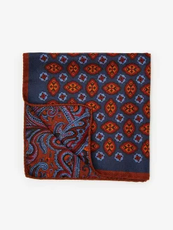 Silk Pocket Square In Foulard-J.McLaughlin Hot