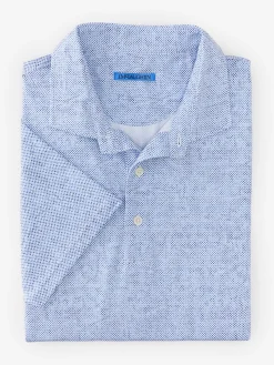 Springer Performance Polo In Mini Quatrefoil-J.McLaughlin New
