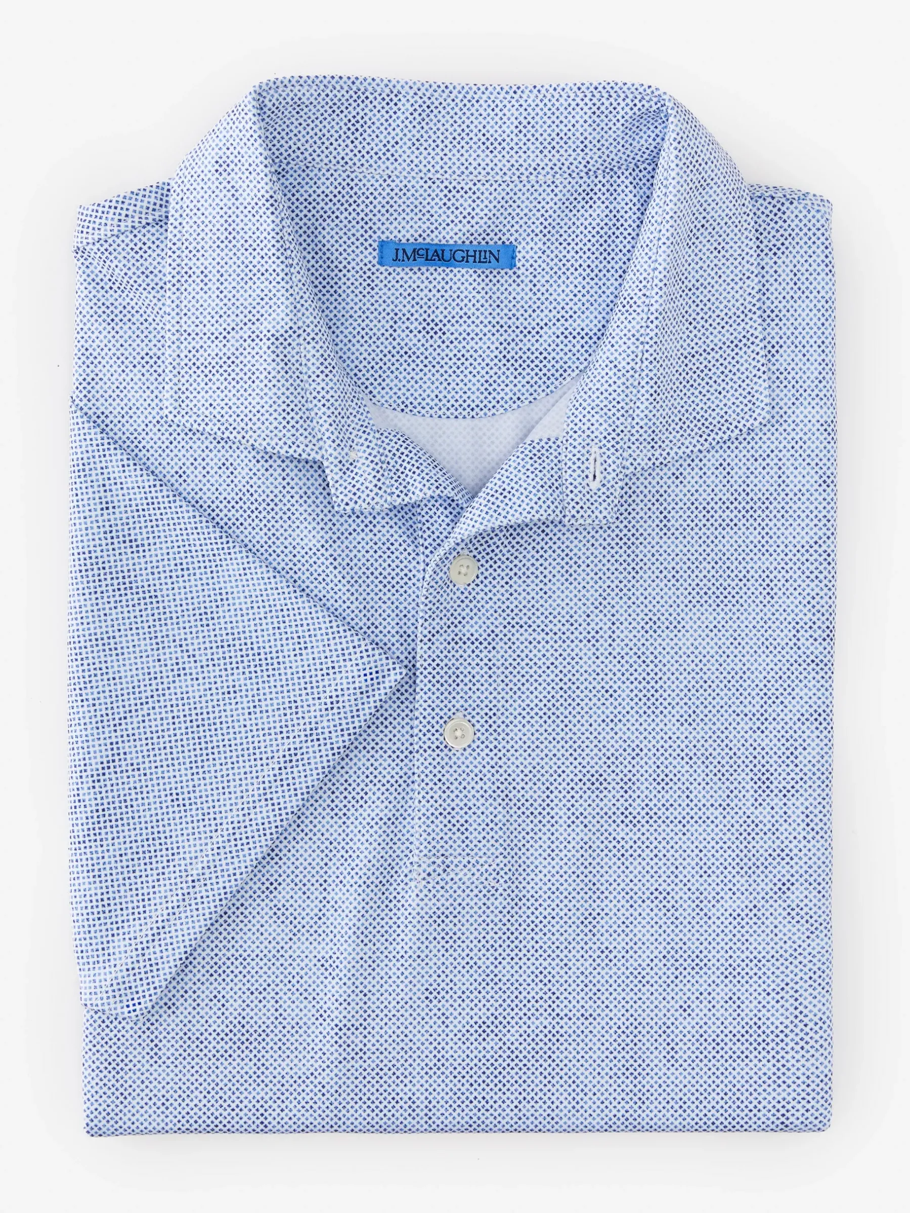 Springer Performance Polo In Mini Quatrefoil-J.McLaughlin New