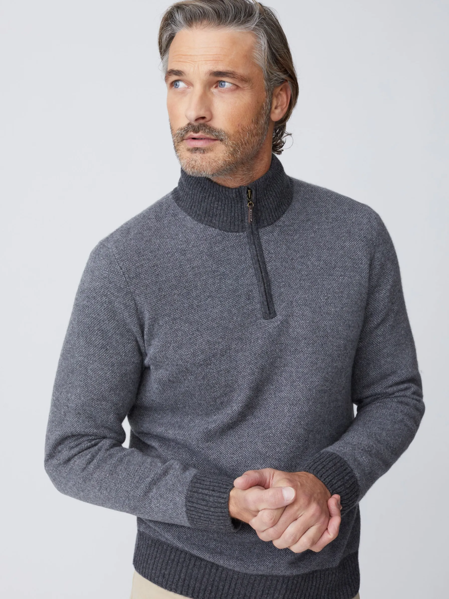 Tate Cashmere Sweater In Birdseye-J.McLaughlin Best