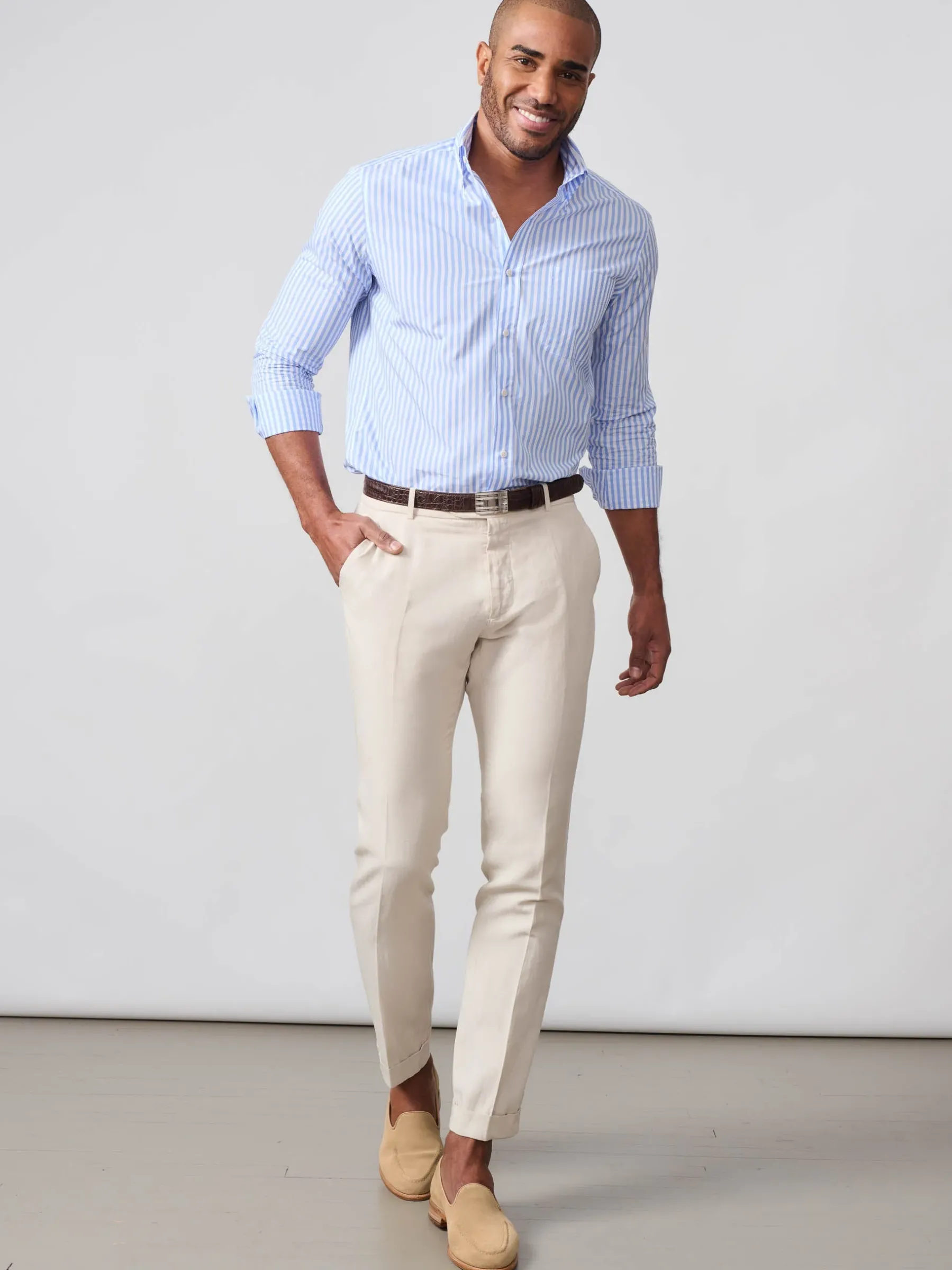 Taylor Straight-Fit Pants In Linen Blend-J.McLaughlin Discount