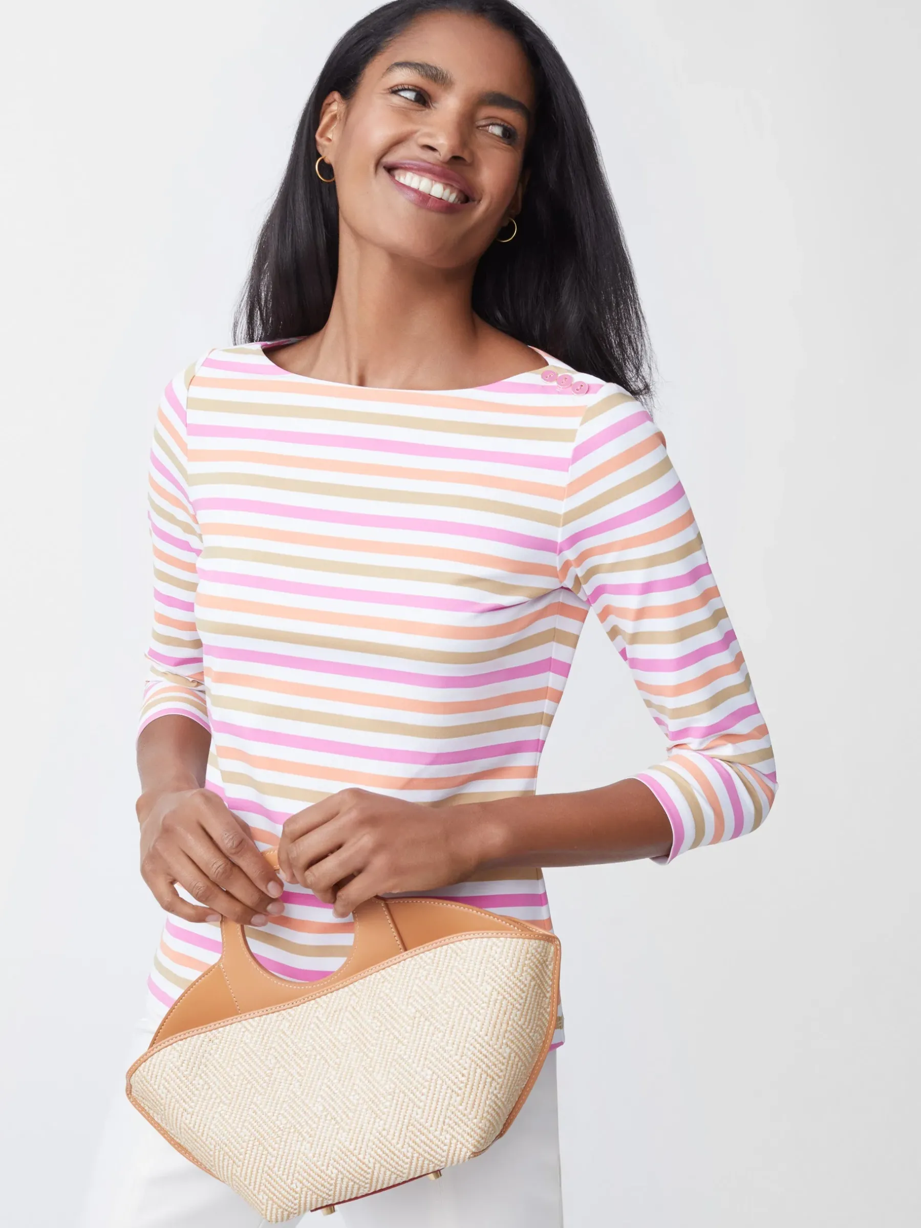 Wavesong Tee In Bangle Multi Stripe-J.McLaughlin Clearance