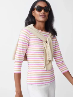 Wavesong Tee In Bangle Multi Stripe-J.McLaughlin Clearance
