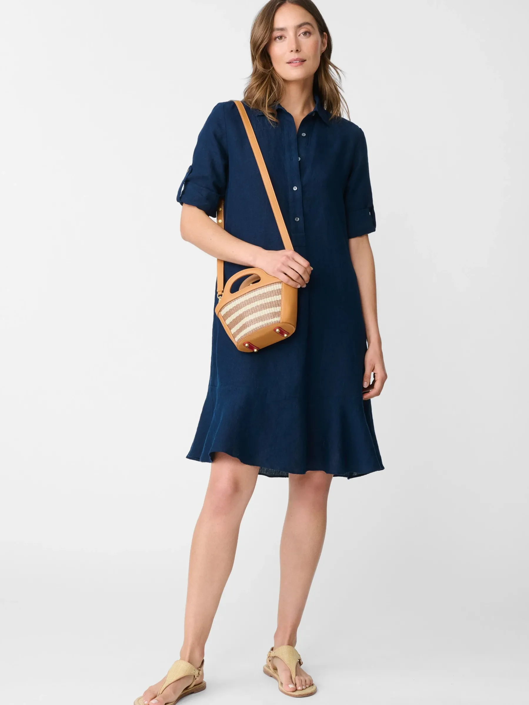 Wellesley Linen Dress-J.McLaughlin Fashion