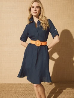 Wellesley Linen Dress-J.McLaughlin Fashion