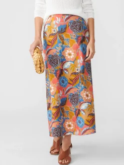 Zahara Skirt In Terra Blossom Bias-J.McLaughlin Discount